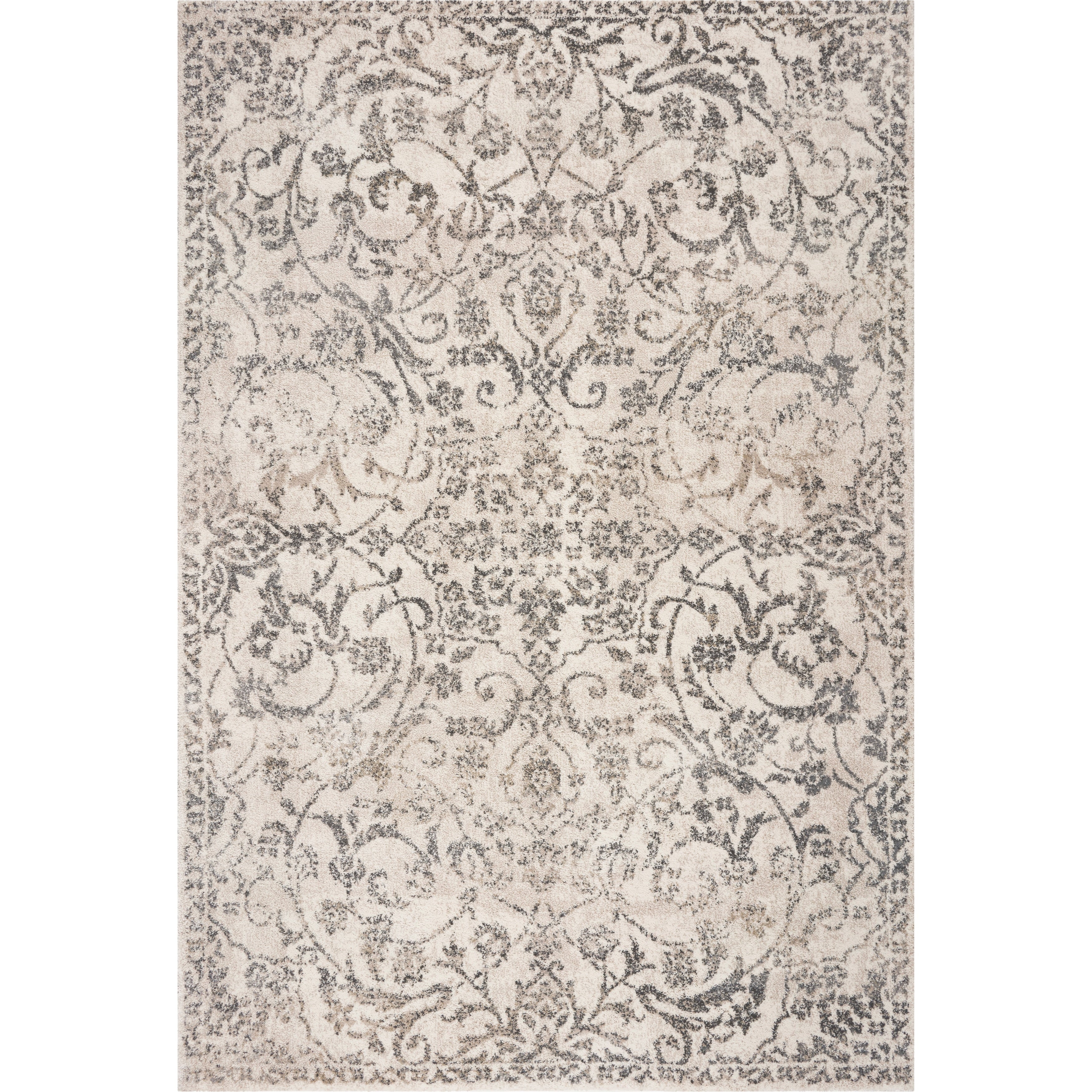 Domani Portland Classic Ivory Floral Area Rug