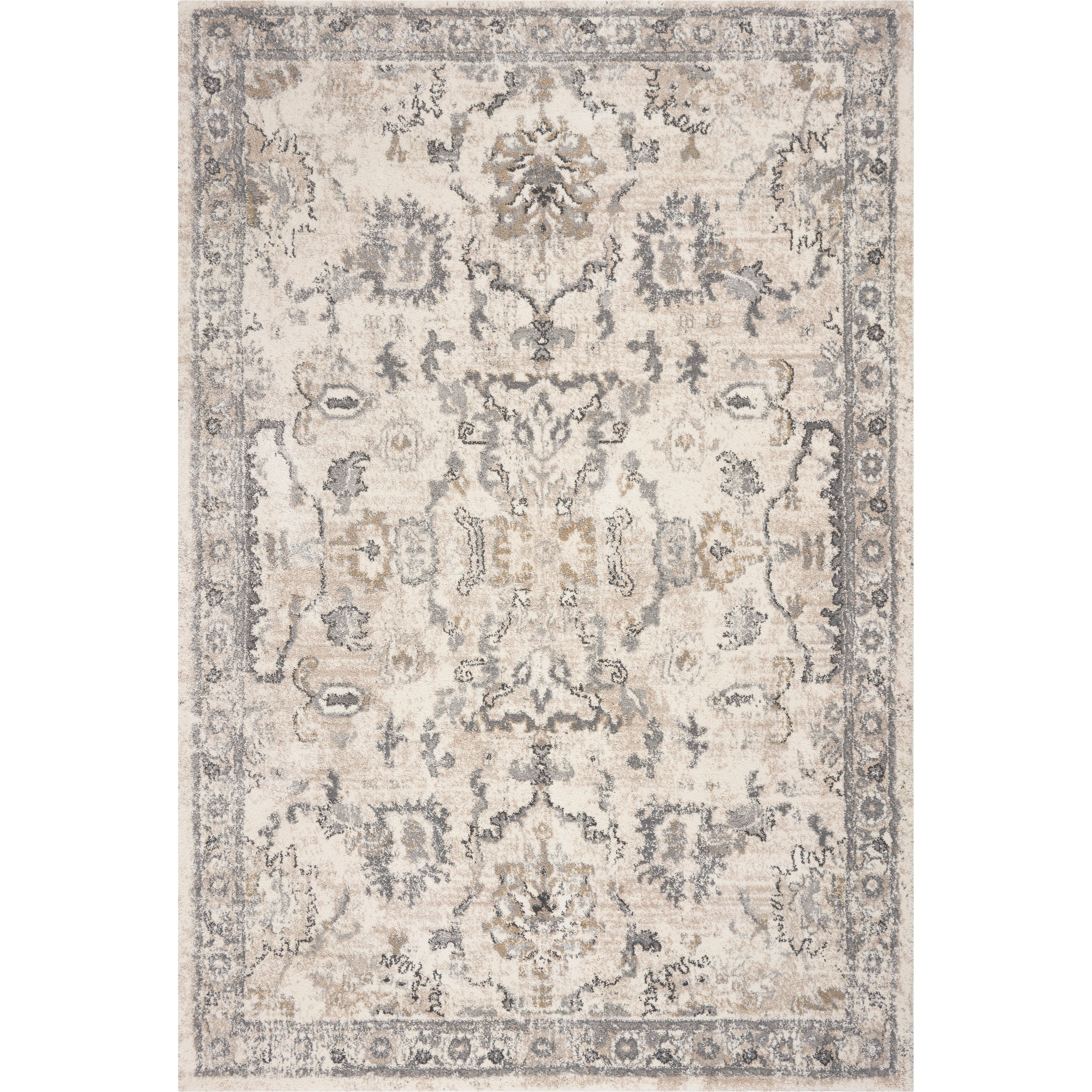 Domani Portland Sky Blue Boho Distressed Area Rug