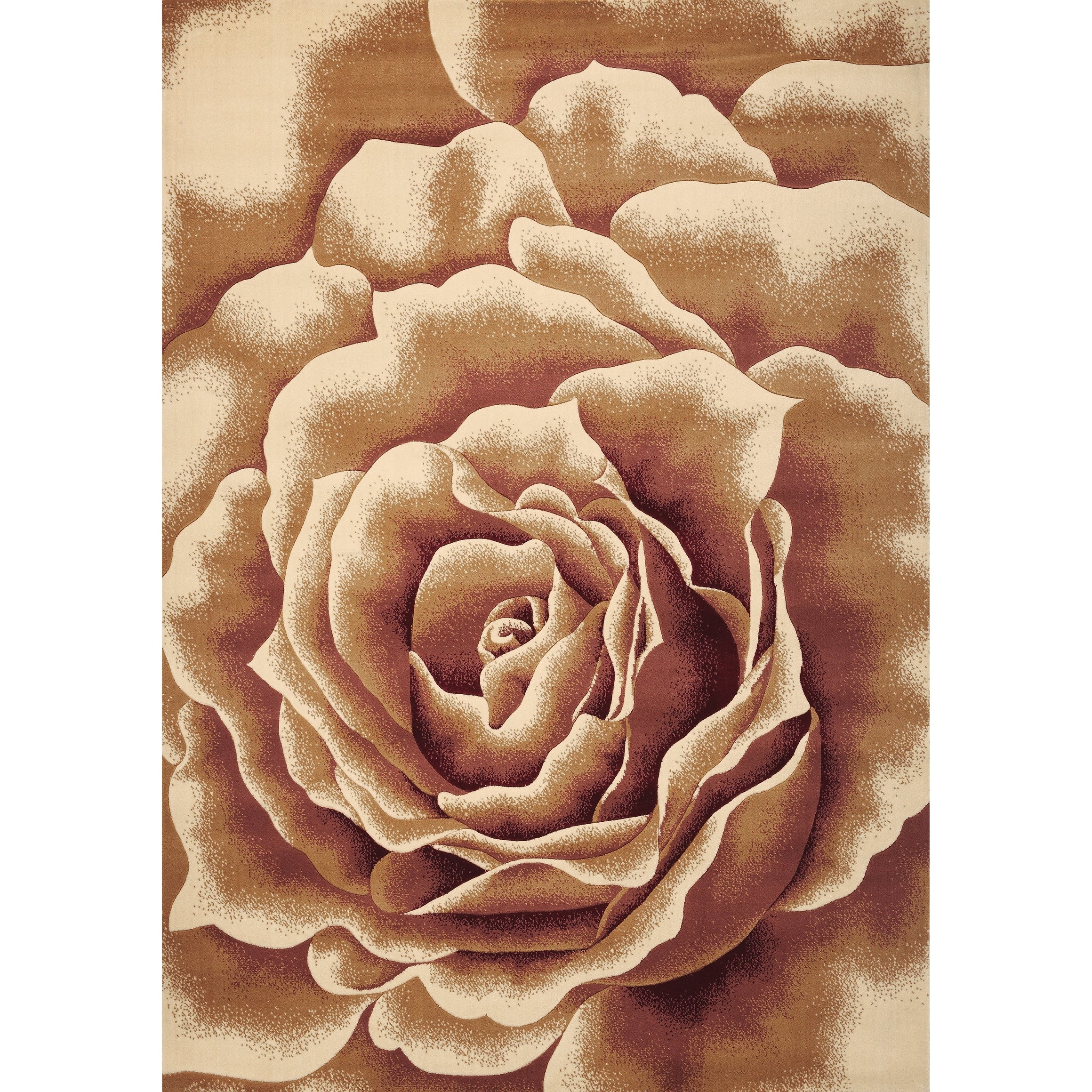 Porch Den Salina Ivory Rose Pattern Area Rug