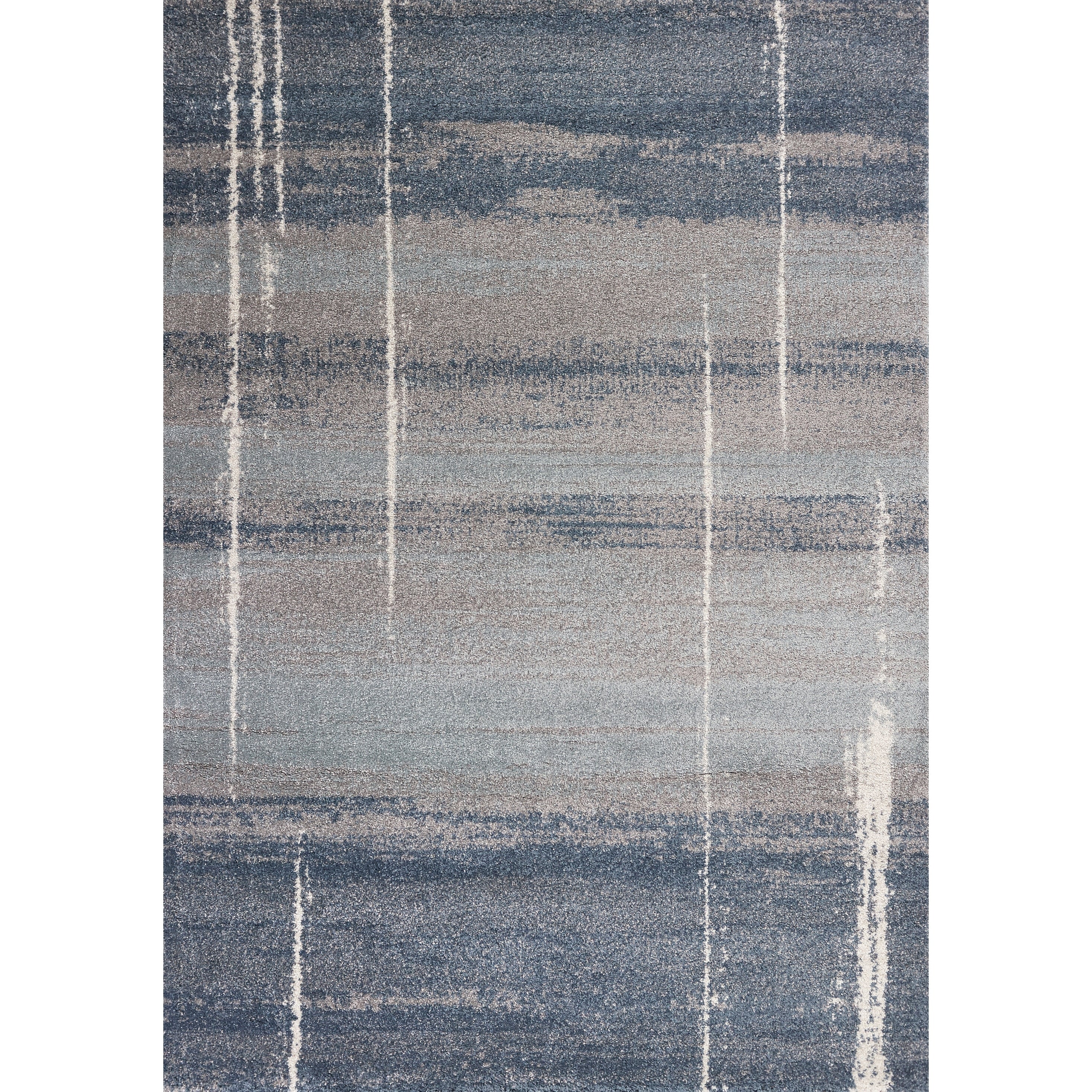 Domani Scene Blue Contemporary Area Rug