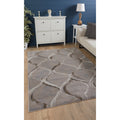 Domani Scene Transitional Charcoal Wave Area Rug