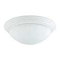 Dome Shaped Glass Ceiling Lamp With Hardwired Switch White And Clear