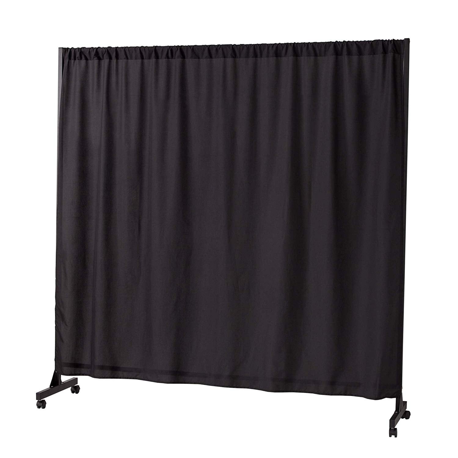 Dont Look At Me Expandable Privacy Room Divider Black Frame With Black Fabric