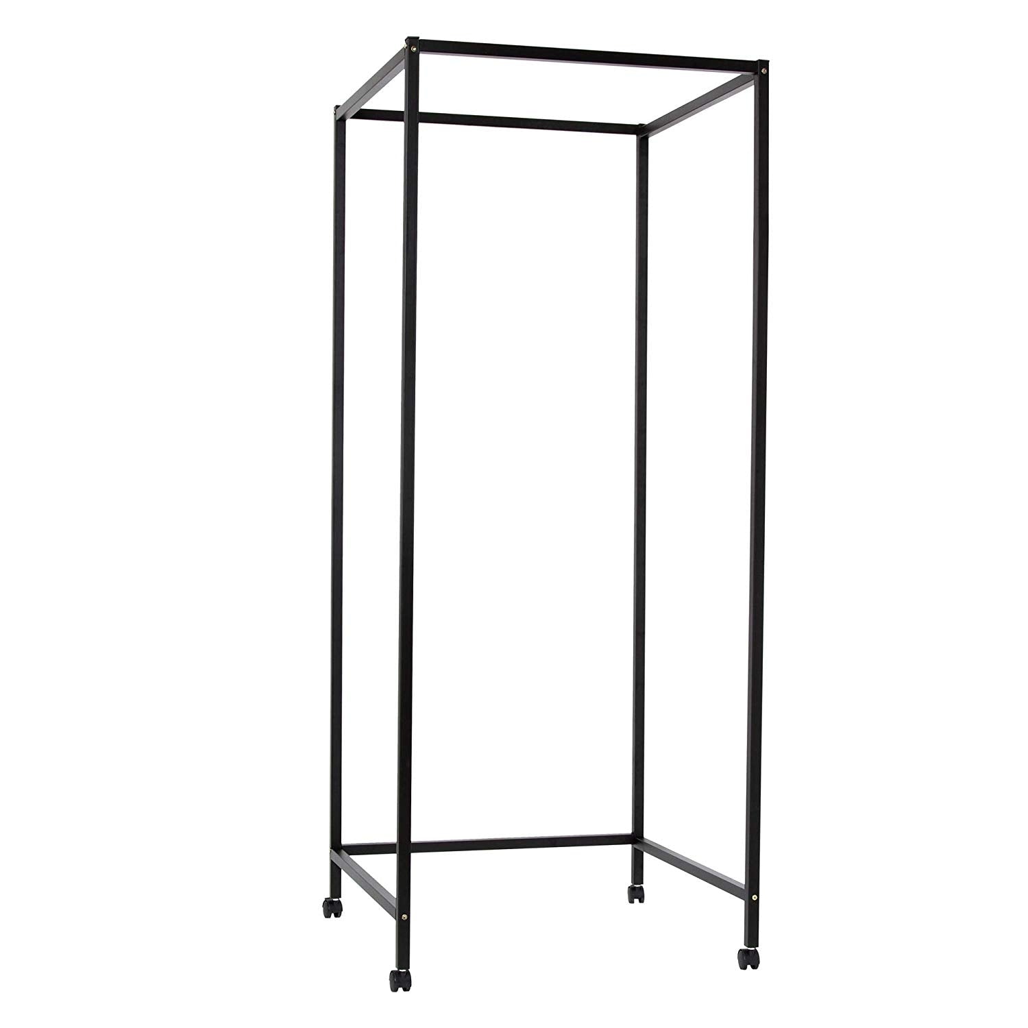 Dont Look At Me Portable Changing Room Divider With Black Carbon Steel Frame Blackout Fabric And Locking Casters