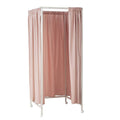 Dont Look At Me Portable Changing Room Divider White Frame With Cotton Fabric And Casters