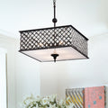 Donea Antique Copper 4 Light Chandelier With Crystals