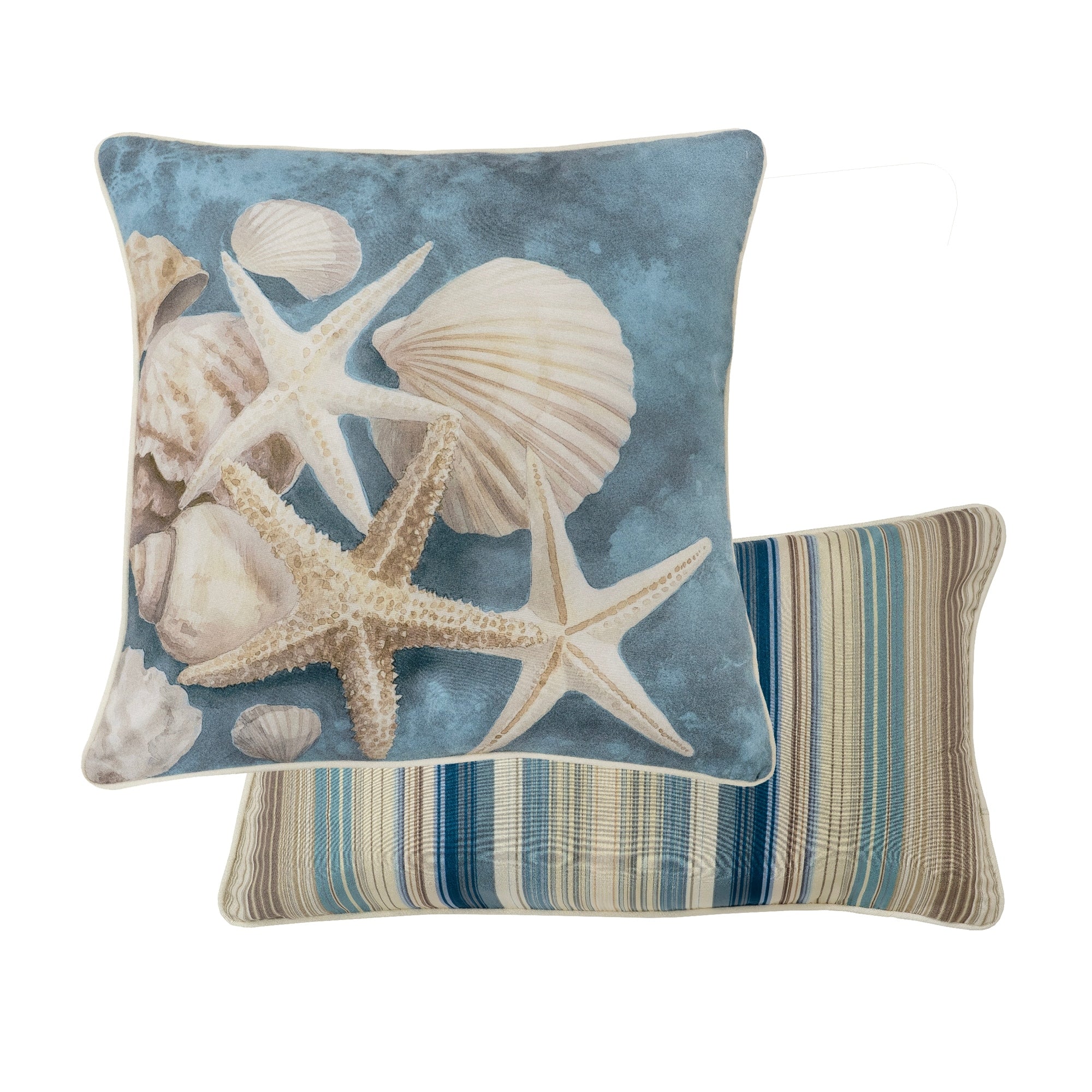 Donna Sharp Blue Diamond Coastal Polyester Decor Pillow Set