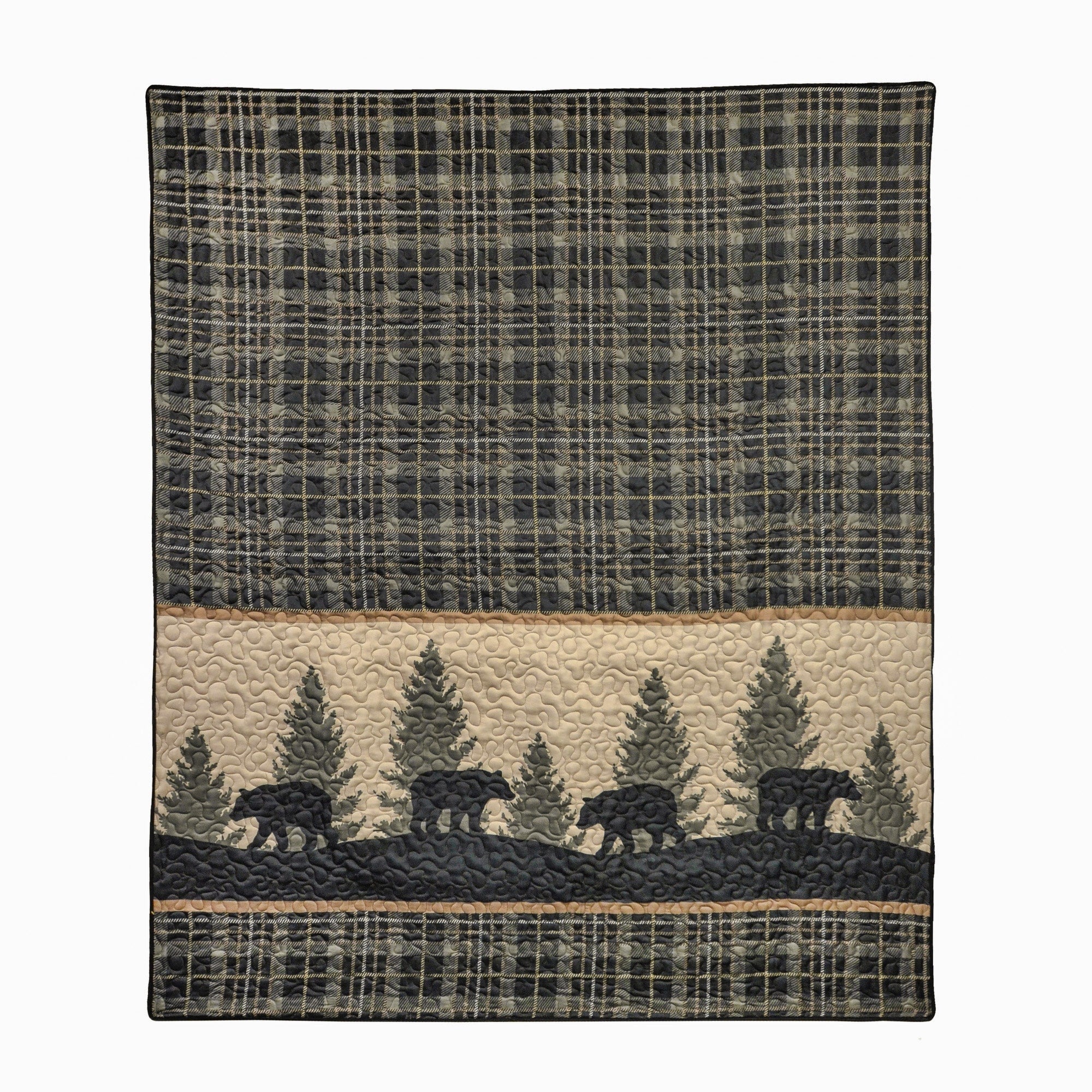 Donna Sharps Bear Walk Plaid Throw