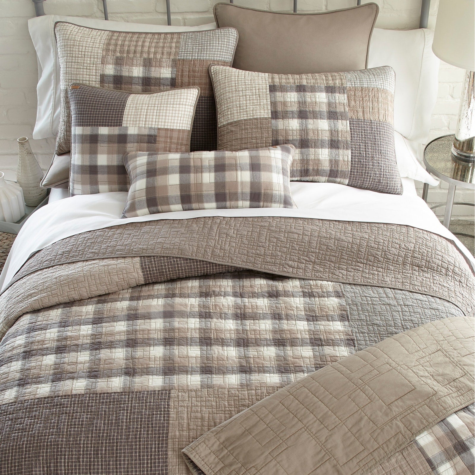 Donna Sharps Smoky Square Quilt Set