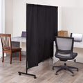 Dont Look At Me Simplified Privacy Room Divider Black Frame With Black Privacy Fabric