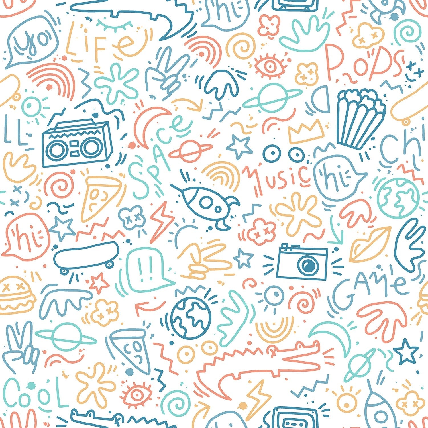 Veer Decor Doodle Wallpaper
