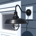 Dorado 1 Light Dusk To Dawn Bronze Farmhouse Outdoor Wall Barn Lantern Clear Glass 15 In. W X 16.75 In. H X 23 In. D