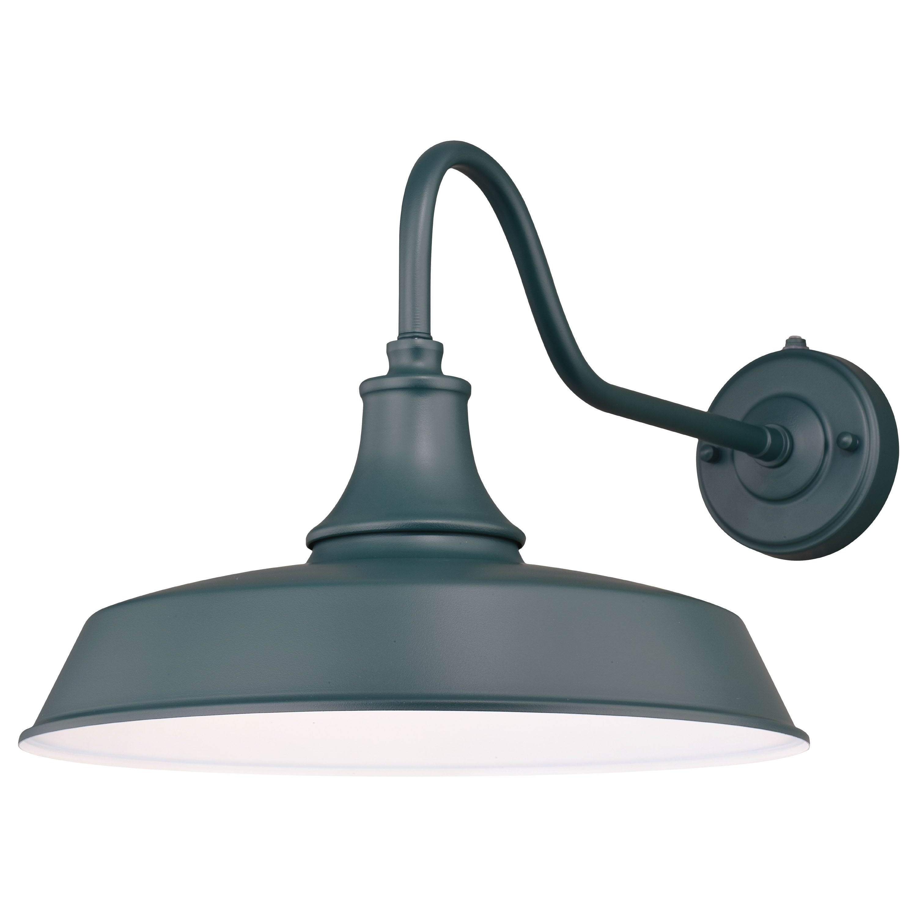 Vaxcel Dorado Green Dark Sky Dusk To Dawn Outdoor Barn Wall Light 15 In W X 12.25 In H X 23 In D