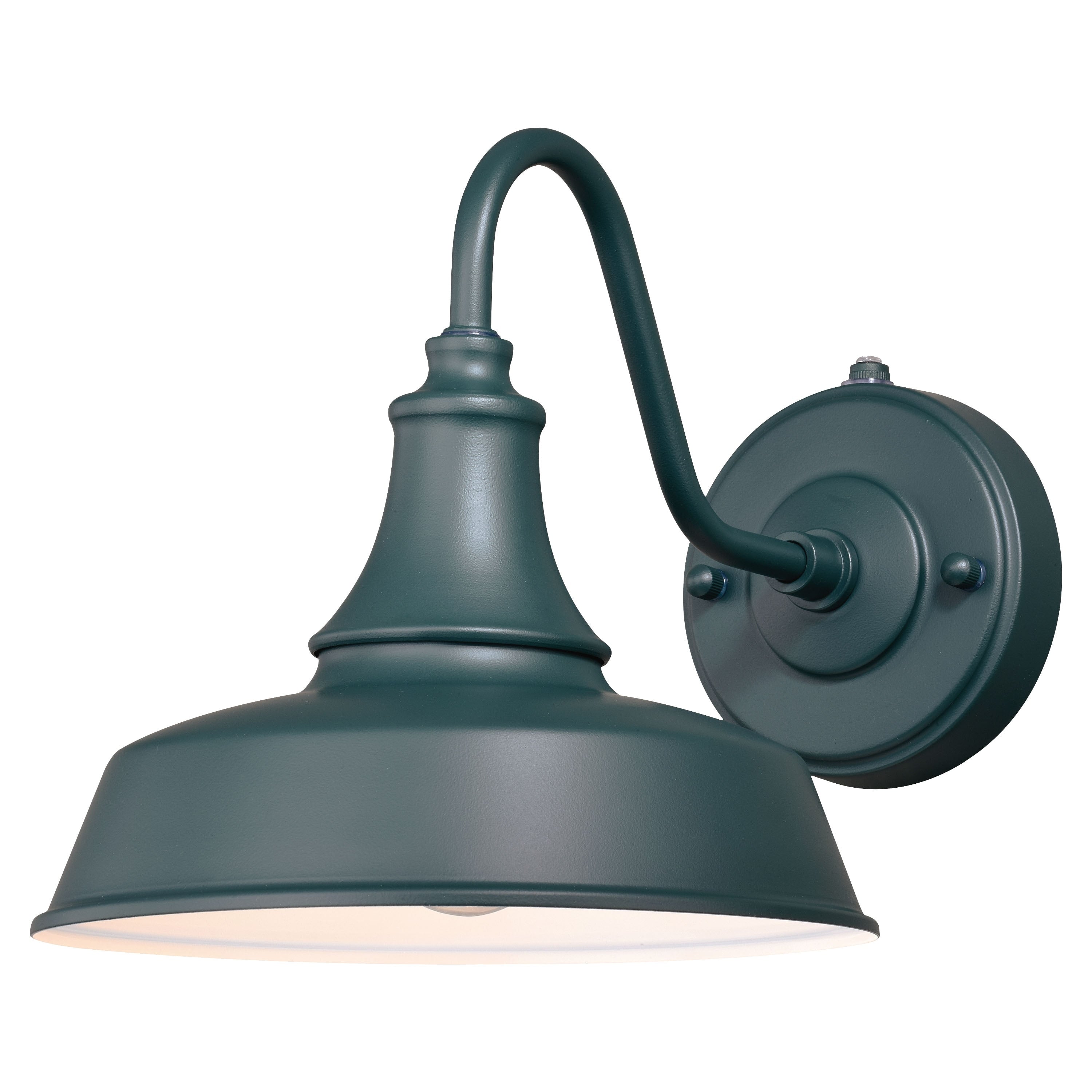 Vaxcel Dorado Green Dark Sky Dusk To Dawn Outdoor Barn Wall Light 9 In W X 13.25 In H X 9 In D
