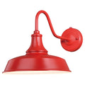 Vaxcel Dorado Red Dark Sky Dusk To Dawn Outdoor Barn Wall Light 12 In W X 11.5 In H X 18 In D