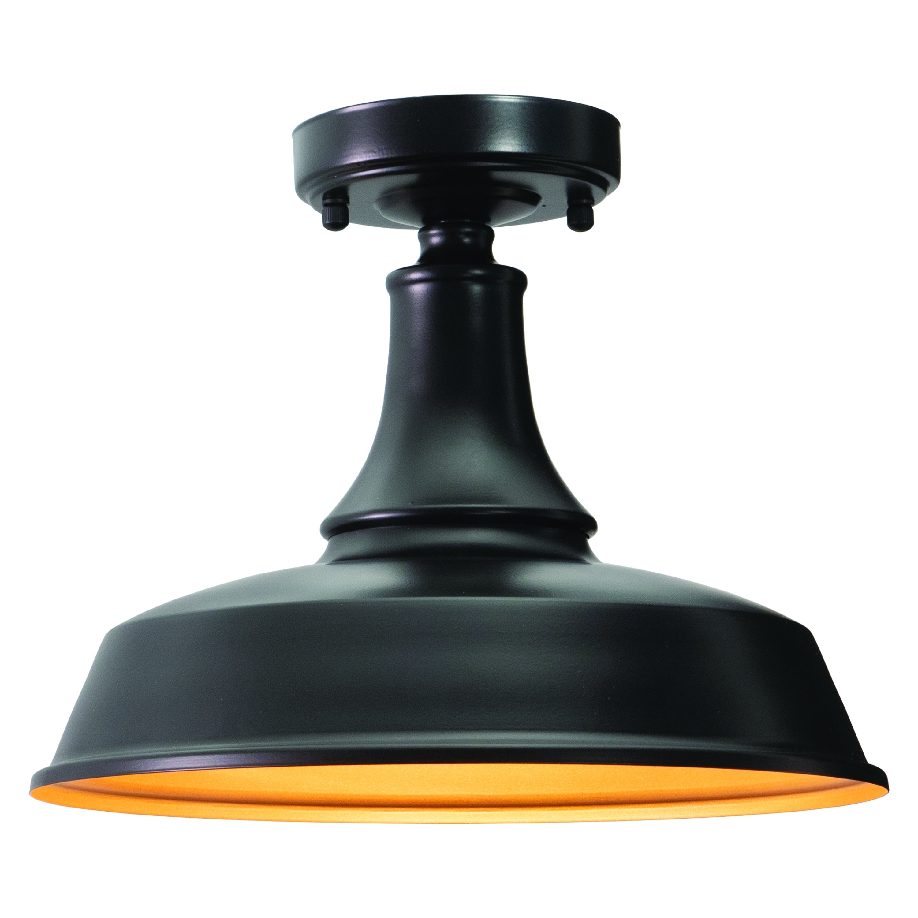 Dorado Bronze Farmhouse Outdoor Flush Mount Ceiling Barn Light Dark Sky 12 In. W X 9.25 In. H X 12 In. D