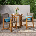 Doral Outdoor 2 Seater Acacia Wood Dining Set By Christopher Knight Home