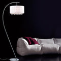Dorita White Fabric 49 Inch 1 Light Arched Floor Lamp