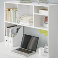 Dormco Cube White Wood Desk Bookshelf
