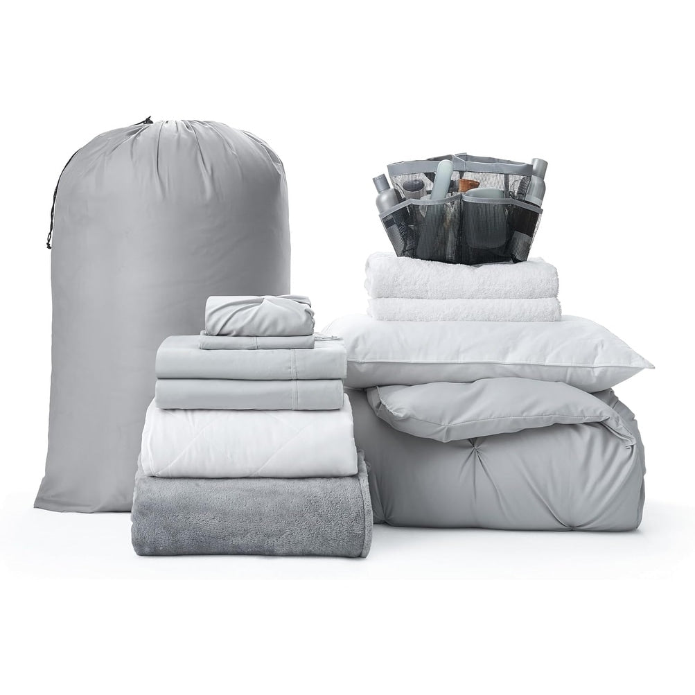 Silver Orchid Davidson Twin Xl College Freshman Dorm Pack