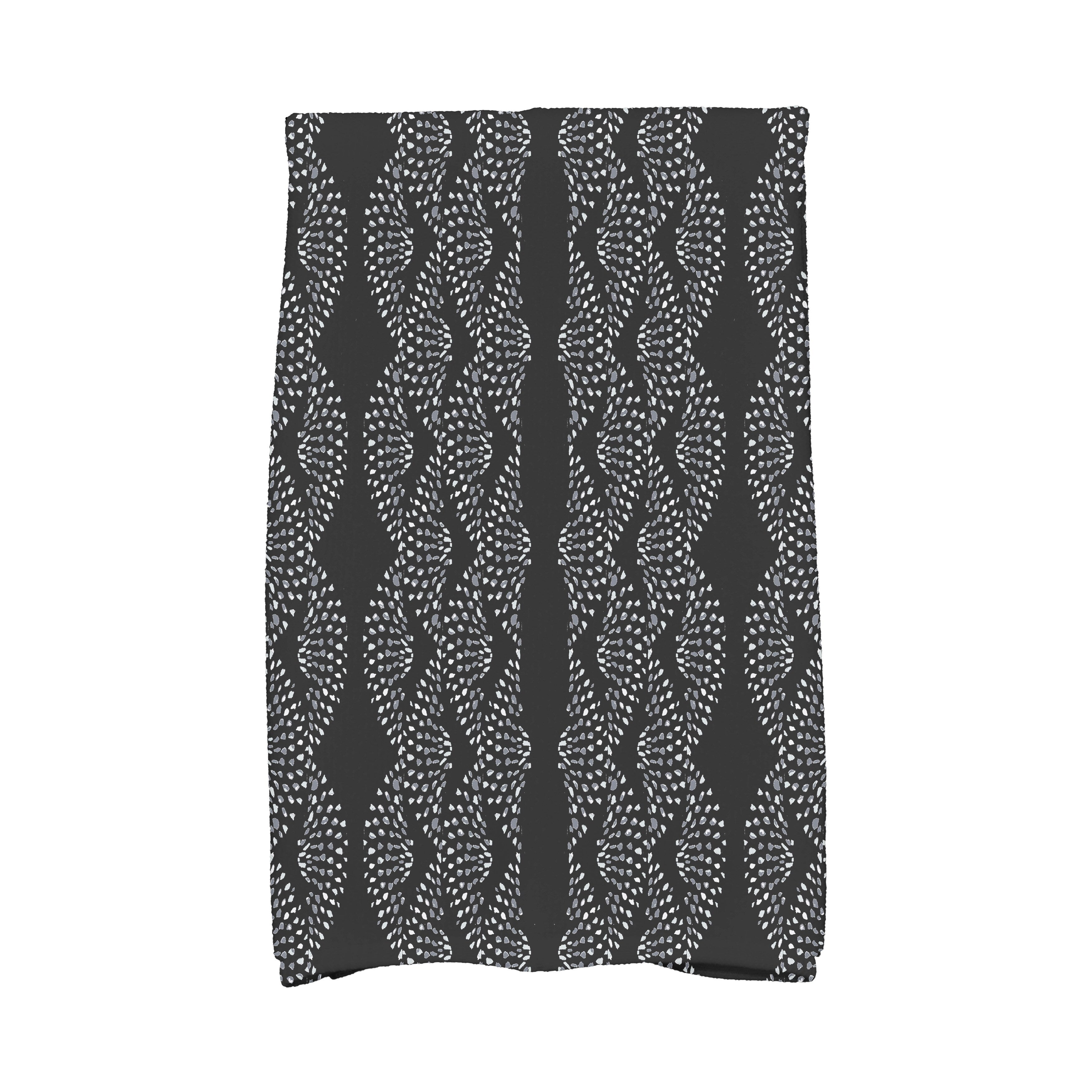 Dotted D Cor 16 X 25 Inch Stripe Print Hand Towel