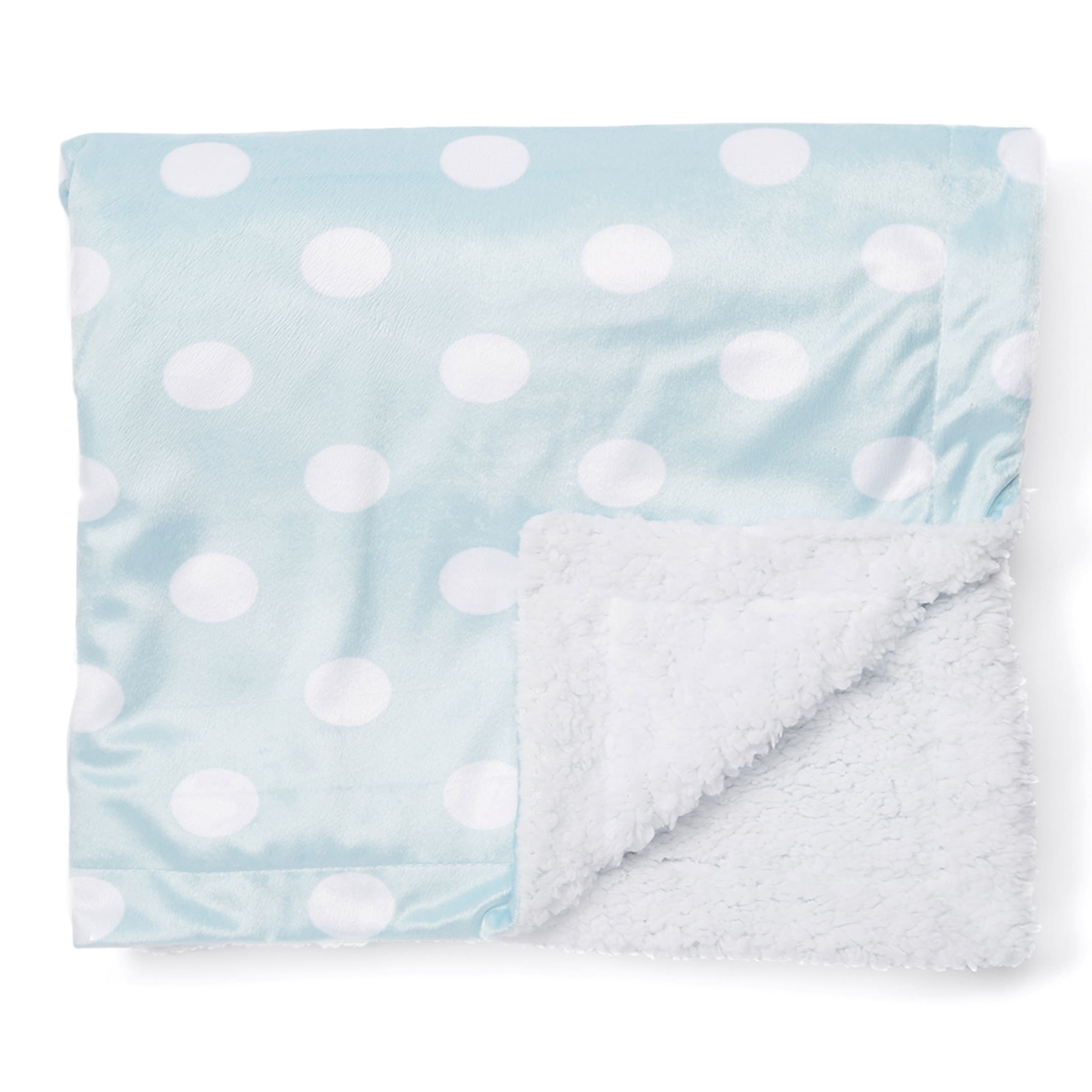 Dotted Mink Sherpa Baby Blanket
