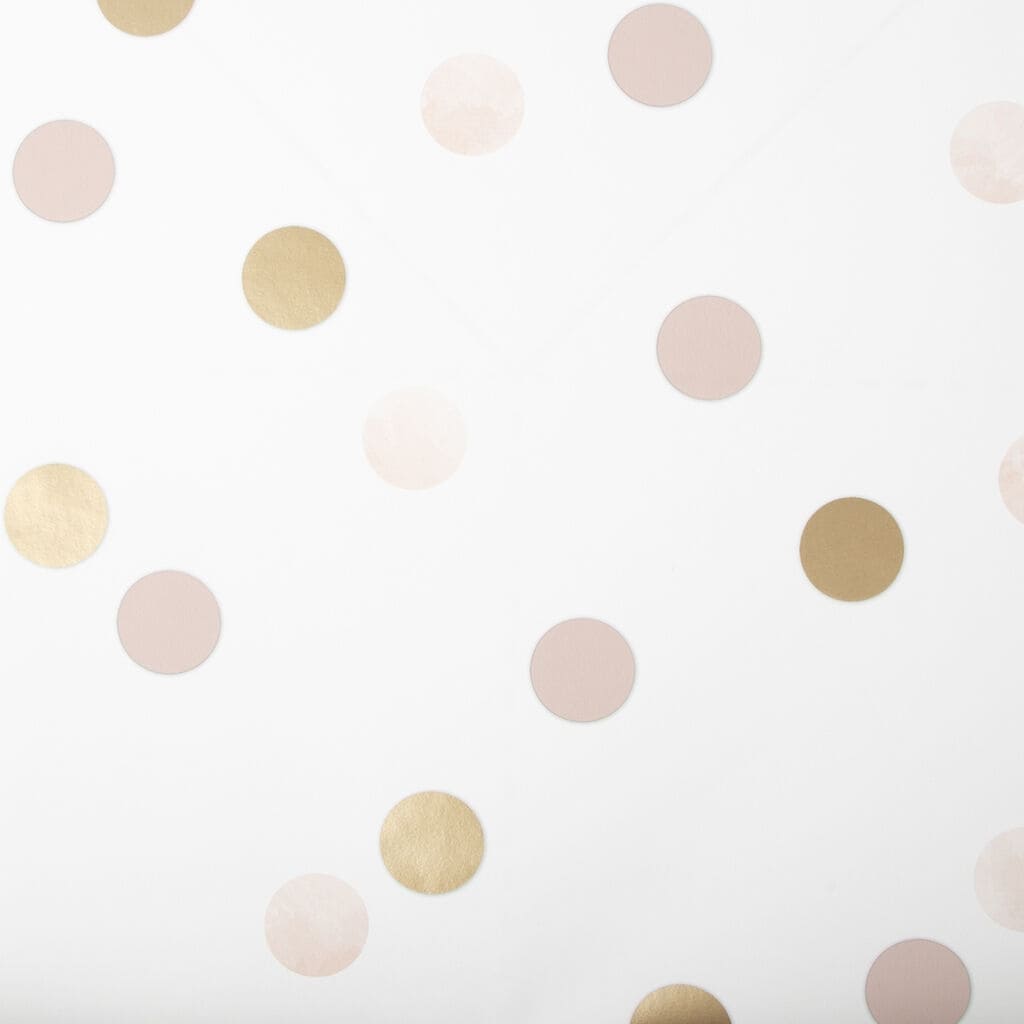 Dotty Polka Pink And Gold Wallpaper