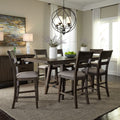Double Bridge Dark Chestnut 7 Piece Splat Back Gathering Dinette Set