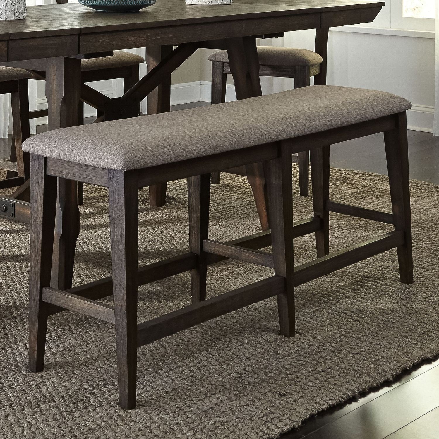 Double Bridge Dark Chestnut Counter Bench