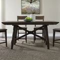 Double Bridge Dark Chestnut Gathering 36X96 Trestle Table Brown