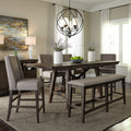 Double Bridge Opt 6 Piece Upholstered Gathering Table Set