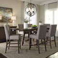 Double Bridge Opt 7 Piece Gathering Table Set With Parsons Barstools