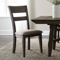 Double Bridge Dark Chestnut Splat Back Side Chair