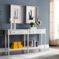 Double Hall Console Sofa Table With Display Shelf