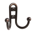 Double Prong Oil Rubbed Bronze Robe Hook