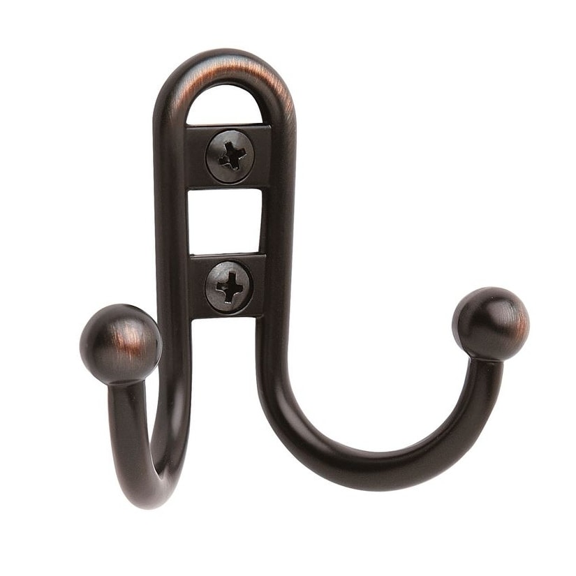 Double Prong Oil Rubbed Bronze Robe Hook