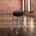 Double Ring Chrome Bar Stool