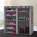 Double Rows 9 Lattices Combination Style Shoe Cabinet