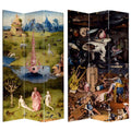 Double Sided Garden Of Delights 7 Foot Tall Canvas Room Divider