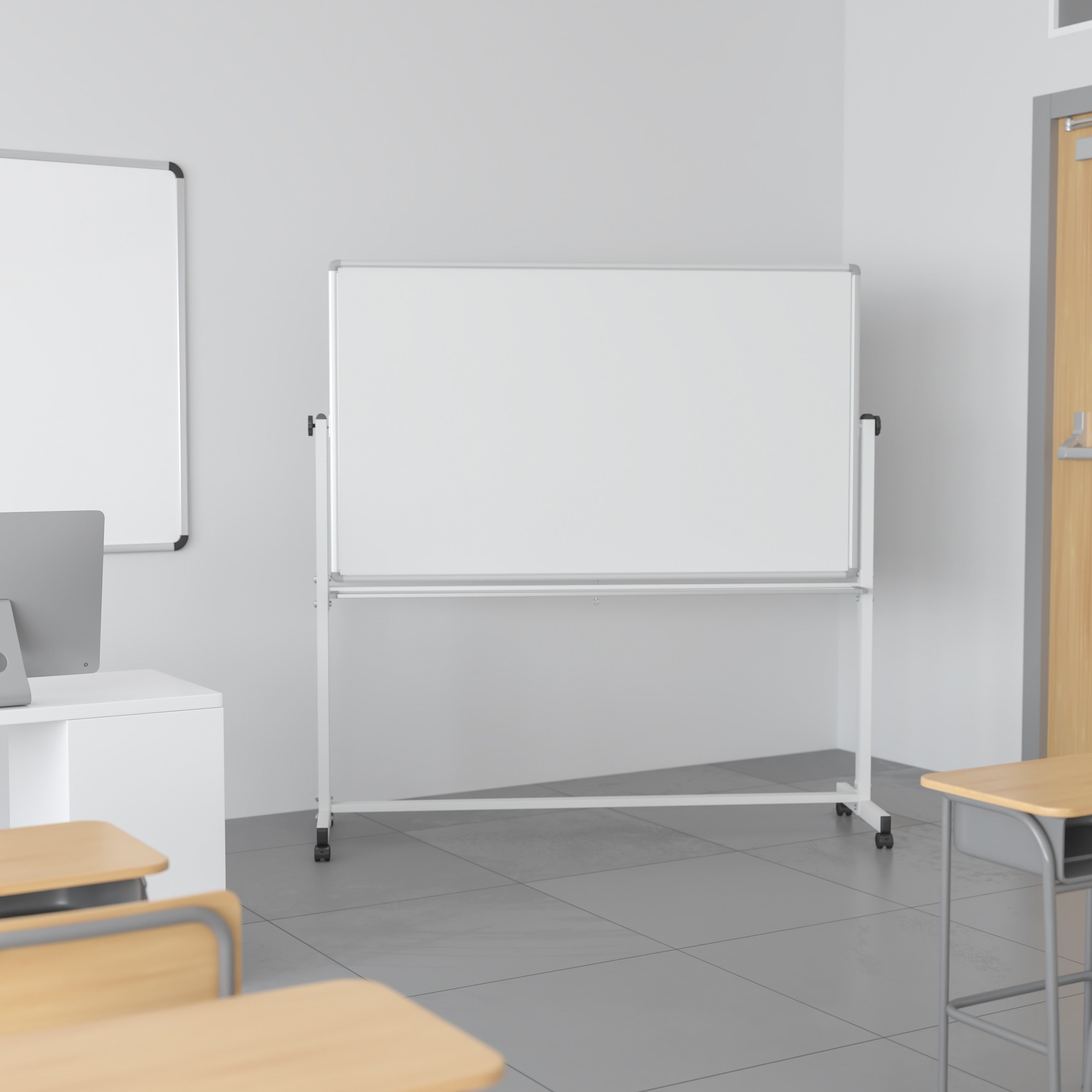 Double Sided Mobile Whiteboard