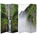 Double Sided Mountaintop Waterfall 6 Foot Tall Canvas Room Divider