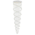 Double Spiral Collection Chrome Stainless Steel 9 Light Flush Mount Fixture
