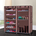 Double Row 9 Lattice Combination Style Shoe Cabinet