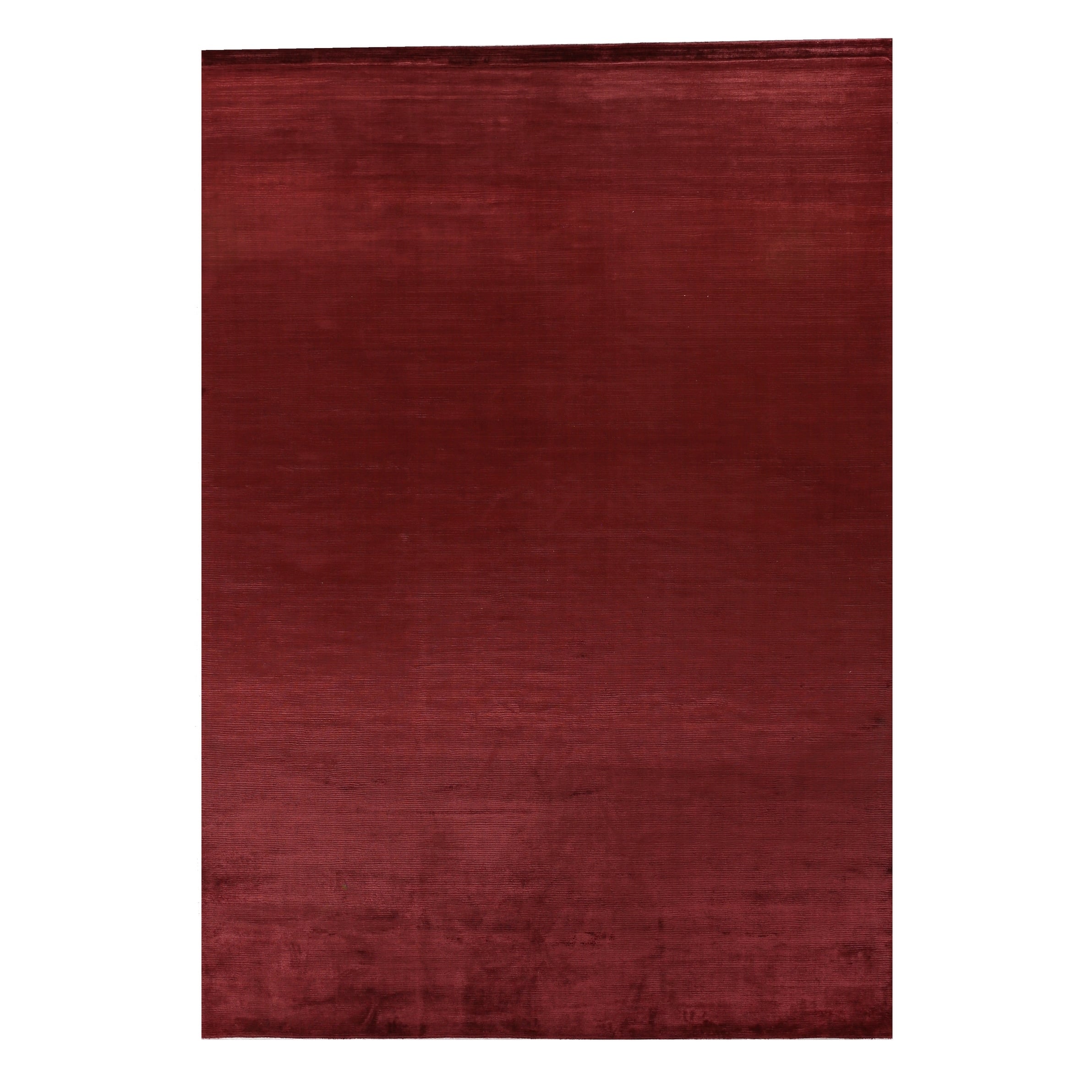 Dove Handloomed Viscose Red Area Rug