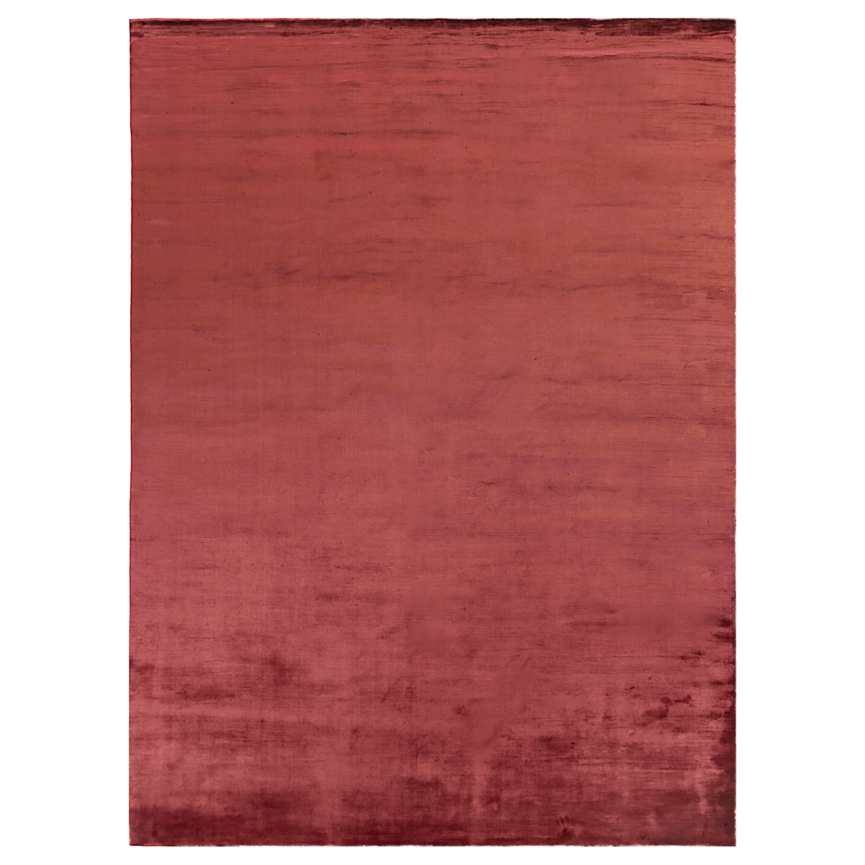 Dove Handloomed Viscose Ruby Red Area Rug 8 X 10