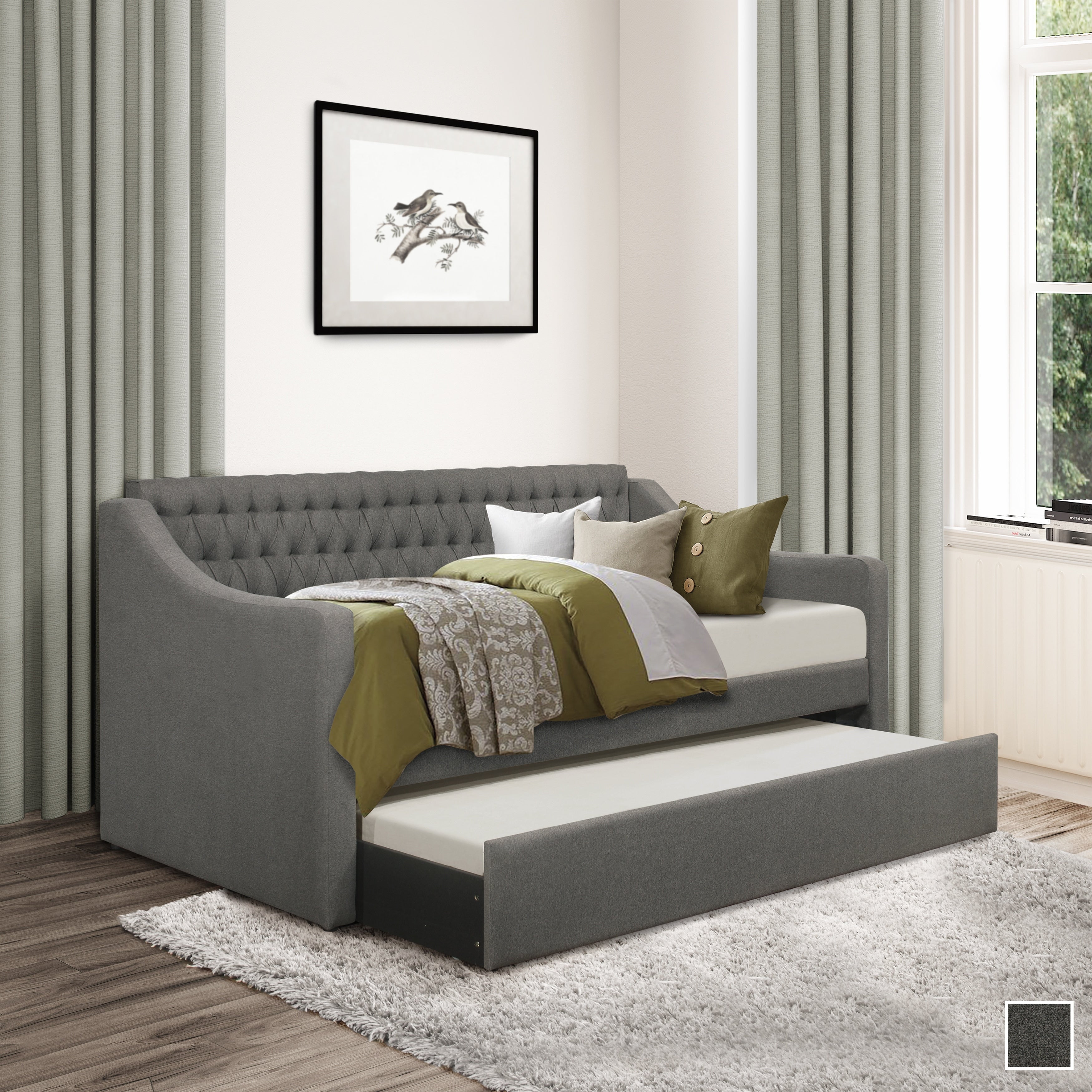Dover Upholstered Daybed With Trundle