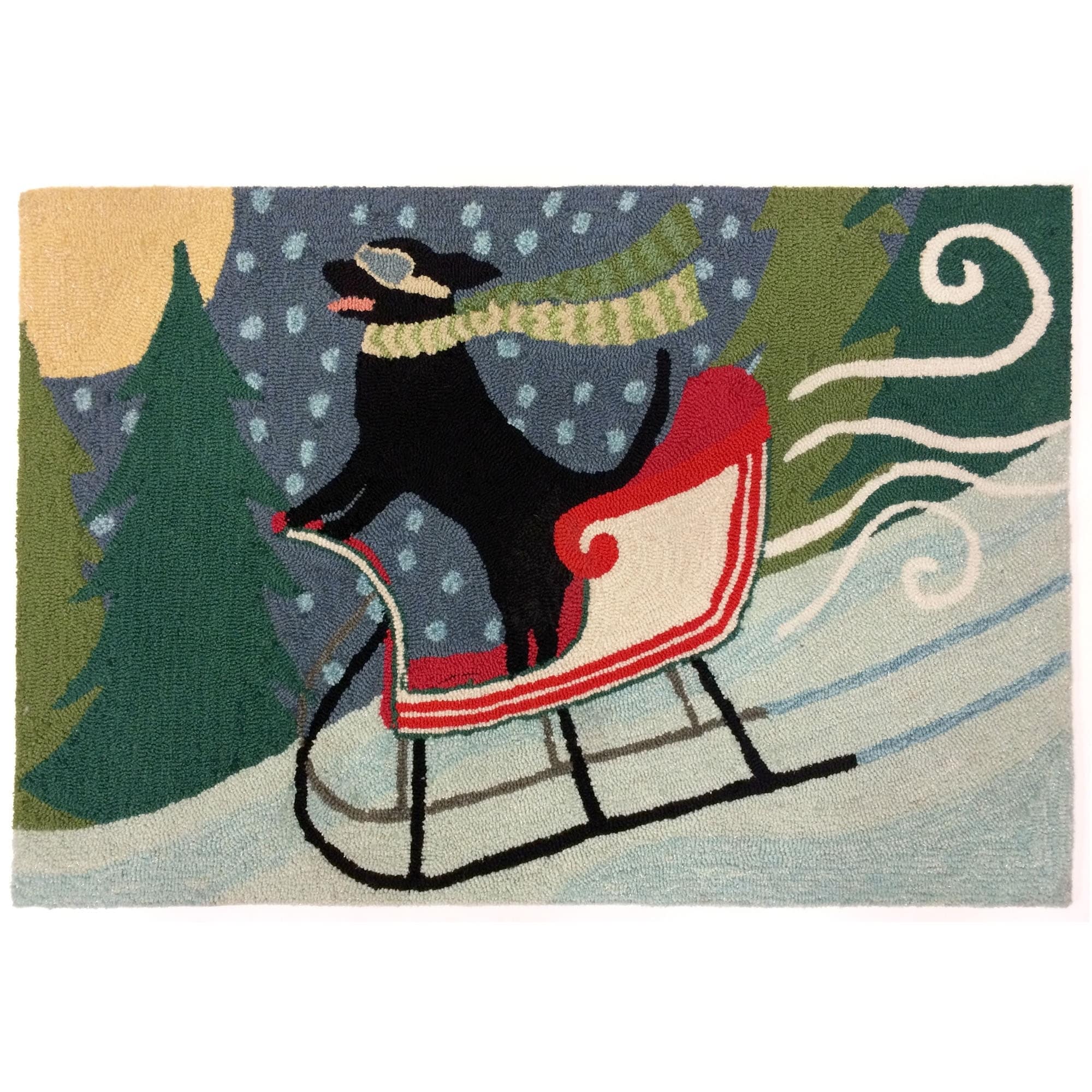 Liora Manne Downhill Dog Outdoor Rug 26 X 4 Multi 26 X 4