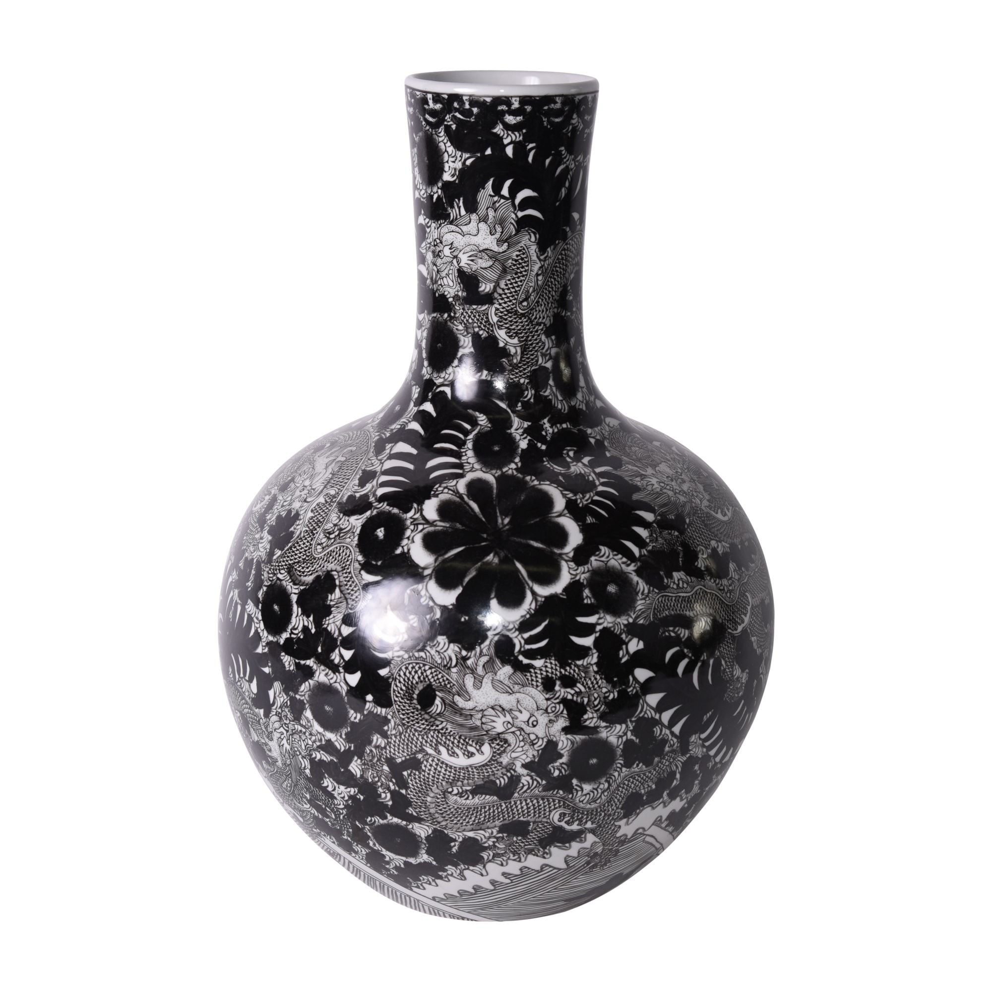 Dragon Globular Floor Vase