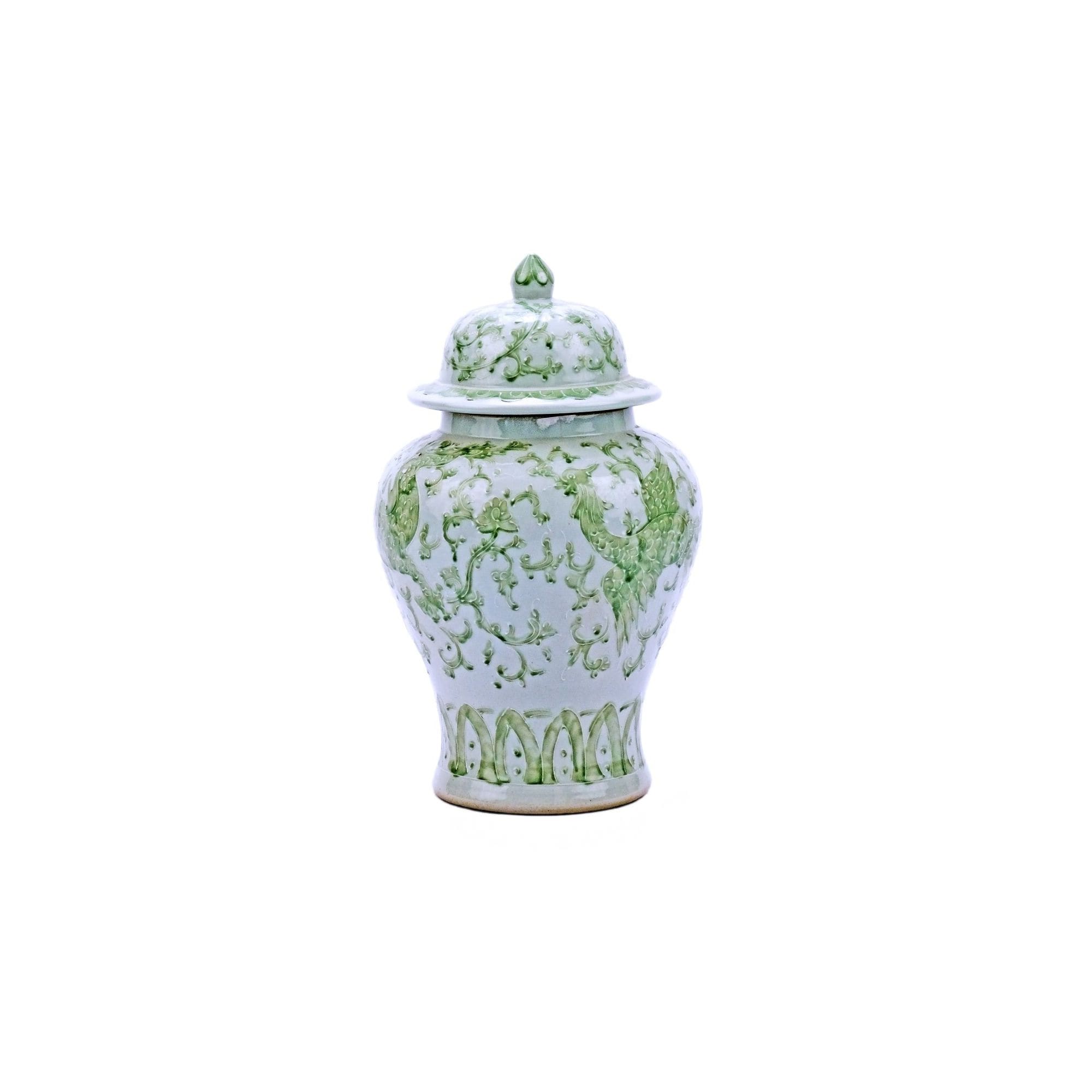 Dragon Lotus Temple Decorative Jar