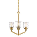 Drake 3 Light Chandelier Brushed
